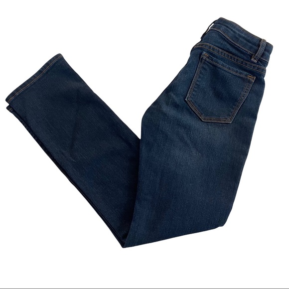 Gap Kids Jeans Straight Fit Slim Blue 12 Adjustable Waist Stretch EUC 5 Pockets - Picture 3 of 5